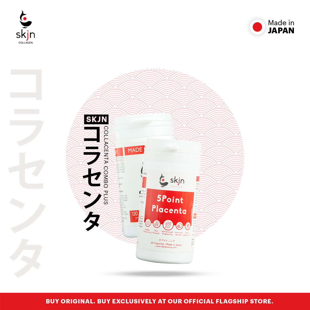 SKJN CollaCenta Combo Plus:Micro Tablets 120's Duma Bottle & 5Point Placenta Capsules, Made in Japan