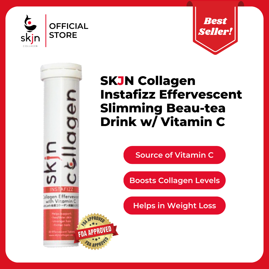 25pcs. SKJN Collagen Instafizz Effervescent Slimming Beau-tea Drink (Resellers Package)