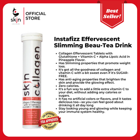SKJN Holy 3nity: SKJN Collagen 120s Micro + Instaglow Exfoliating Aqua Gel in 55g + Instafizz Effervescent Slimming Beau-Tea Drink