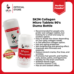 SKJN CollaCenta Combo: SKJN Micro Tablets 90's Duma Bottle & SKJN 5Point Placenta 60 Capsules