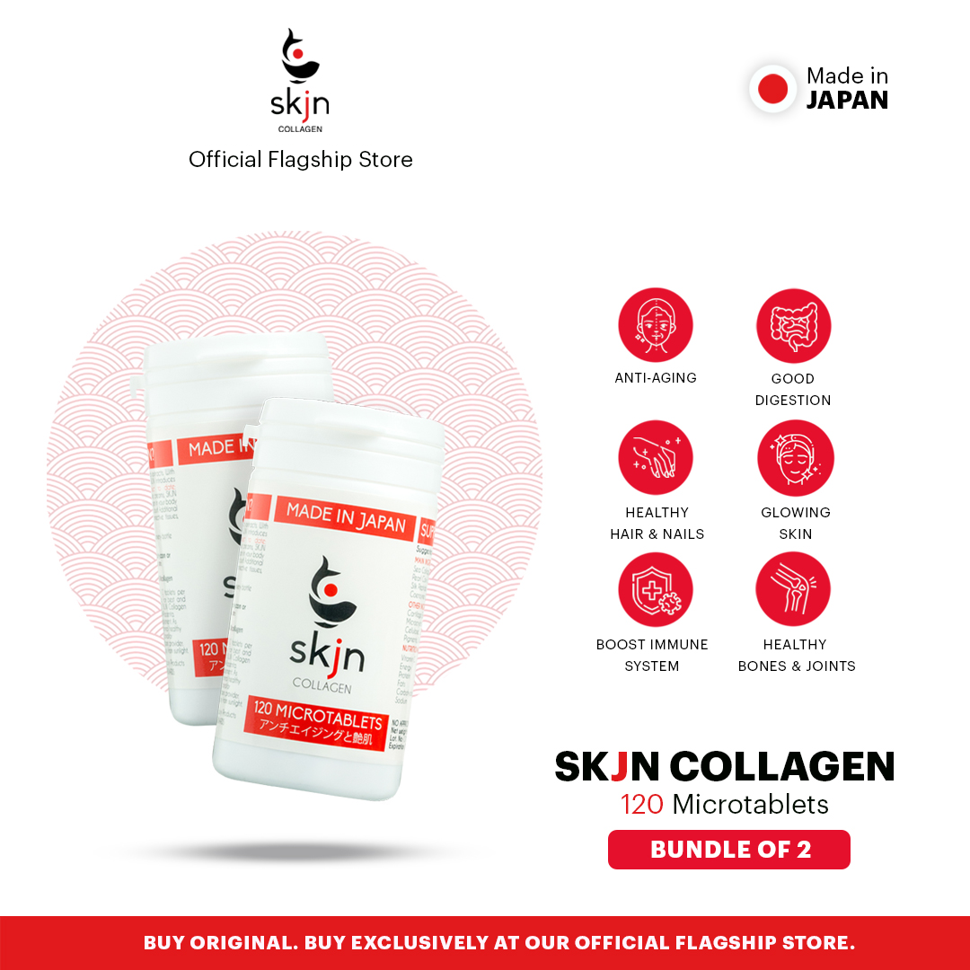 SKJN Collagen Microtablets 120s Duma Bottle - Bundle of 2 with SKJN Gift Box